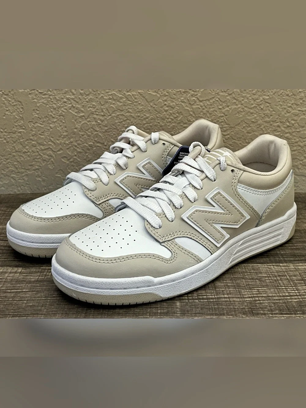 New Balance 480 Men's Shoes Beige & White Color Size- 5.5
